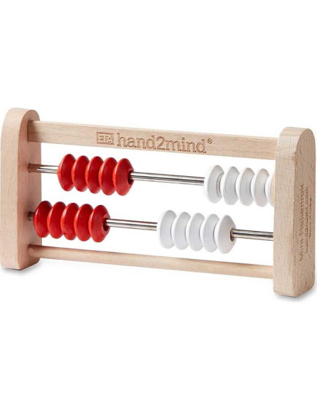 Ábaco Rekenrek hand2mind de 20 cuentas de madera - Juego de 4
