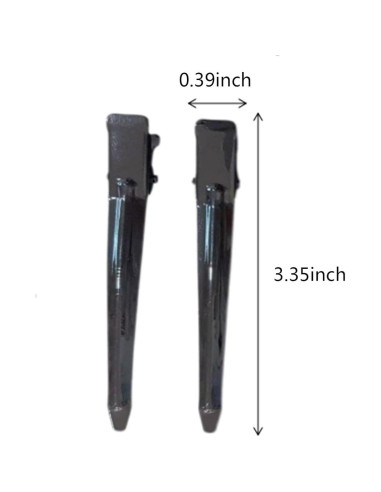 12 Clips de Pico de Pato Coloridos Yanten - 8.5 cm para Cabello