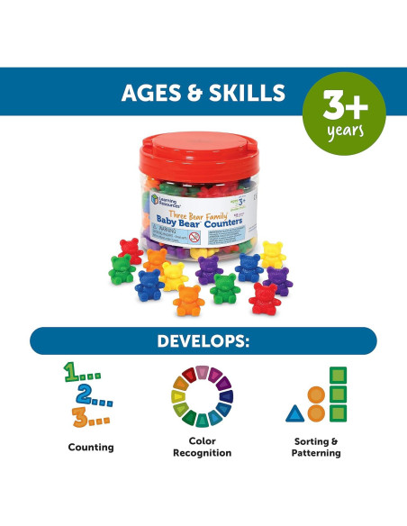 Contadores de Osito Bebé Learning Resources - 102 Piezas