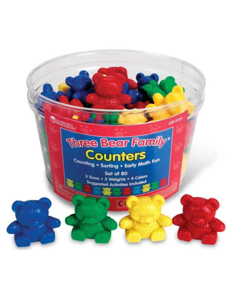 Juego de Contadores de Osos Learning Resources - Set 80 Piezas