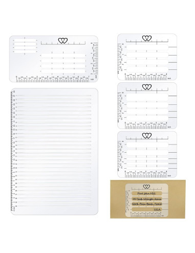 Paquete de 5 Plantillas de Caligrafía Teling para Journaling