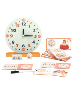 Juguete de Aprendizaje Reloj de Madera YunHe - 29 Piezas