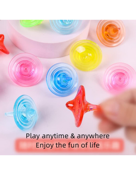 Trompos de Acrílico para Niños SPRMUD - 12 PCS Coloridos Trompos de Acrílico para Niños SPRMUD - 12 PCS Coloridos