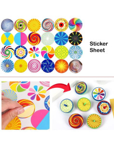 Set de 24 Trompos Mini Giratorios LED Liberty Imports 2