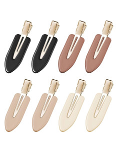 Set de 8 Clips para el Cabello YIERSO Sin Marcas Café Negro