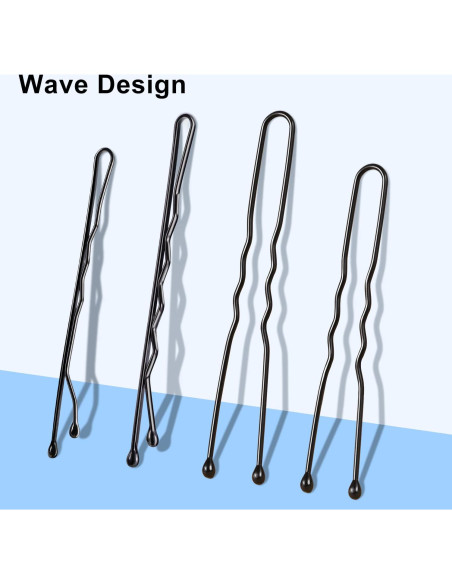 Kit de Horquillas TsMADDTs Negras 200PCS con Caja 2.4in y 2in