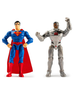 Figura de Acción DC Comics Superman y Cyborg 10 cm 2-Pack