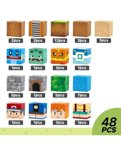 Bloques Magnéticos LVHERO 48pcs Juguetes STEM para Niños 3+ 2