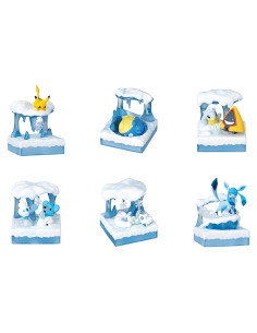 Caja de 6 Figuras Pokémon Re-Ment Mundo 3 Nieve 99.7g