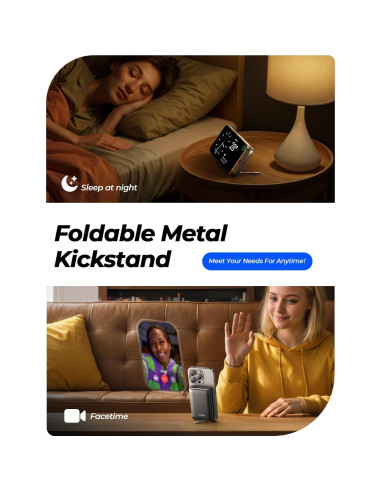 Banco de Poder Inalámbrico LISEN Qi2 10,000mAh 15W Negro