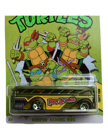 Furgoneta de Fiesta TMNT Hot Wheels 1:64 Verde