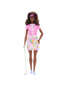 Muñeca Barbie Jugadora de Golf con Vestido Rosa y Palo de Golf