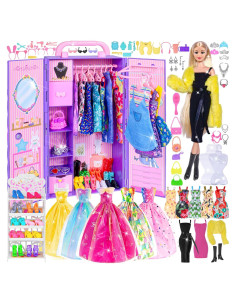 Conjunto de Vestuario de Muñeca Ebuddy 104 Piezas 29.21 cm