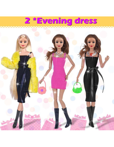 Conjunto de Vestuario de Muñeca Ebuddy 104 Piezas 29.21 cm