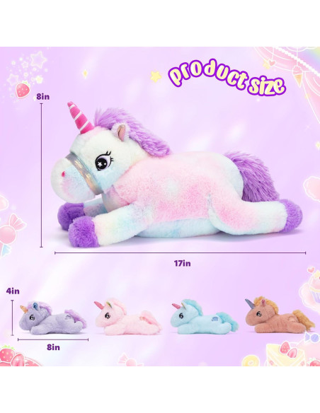 IKASA Juguete de Peluche Mamá Unicornio y Bebé 43 cm