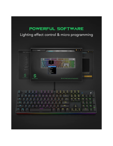 Teclado Mecánico RGB Black Shark K2 104 Teclas Programable