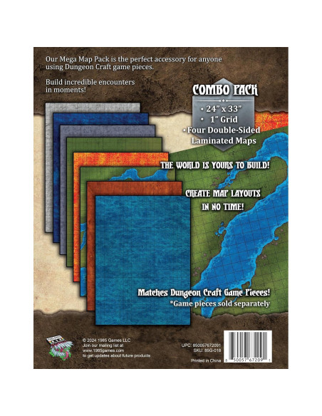 Kit Esencial de Mapas RPG Dungeon Craft - 4 Paquetes