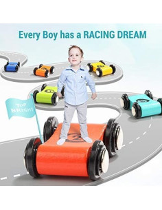 Pista de Carreras de Madera TOP BRIGHT con 6 Coches y Garaje 2