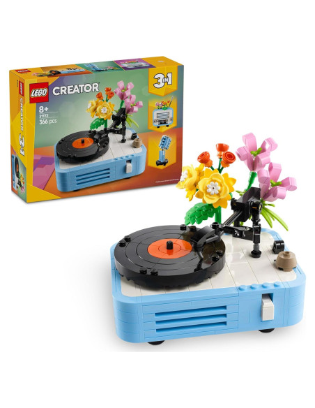 LEGO Creador 31172 Flor y Tocadiscos 3 en 1 para Niños