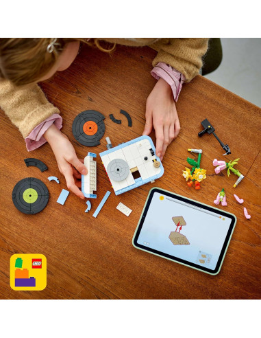 LEGO Creador 31172 Flor y Tocadiscos 3 en 1 para Niños
