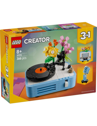LEGO Creador 31172 Flor y Tocadiscos 3 en 1 para Niños