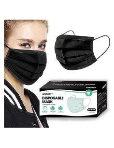Mascarillas Desechables Negras NNPCBT 100 Piezas con Filtro