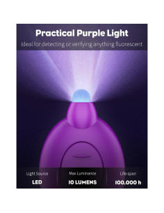 Uniclife Paquete de 5 Mini Linternas LED UV Portátiles 2