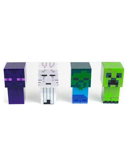 Conjunto de luces LED Minecraft 4 figuras Ukonic 14x3.6 cm