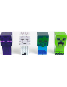 Conjunto de luces LED Minecraft 4 figuras Ukonic 14x3.6 cm 2