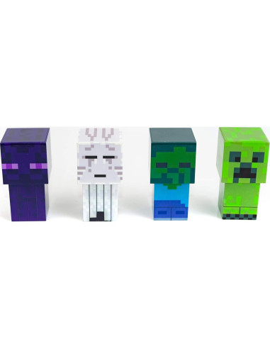 Conjunto de luces LED Minecraft 4 figuras Ukonic 14x3.6 cm