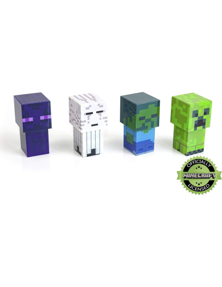 Conjunto de luces LED Minecraft 4 figuras Ukonic 14x3.6 cm
