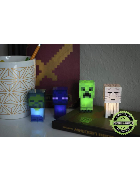 Conjunto de luces LED Minecraft 4 figuras Ukonic 14x3.6 cm