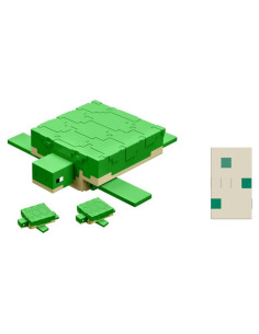 Figura de acción tortuga Mattel Minecraft 8.25 cm para niños 6+