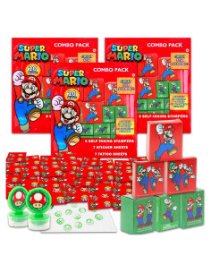 Cajas de Favor de Fiesta Super Mario - Paquete 60 Piezas