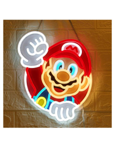 Luz de Neón Mario 35.56cm MIXIAOKIT con Brillo Ajustable