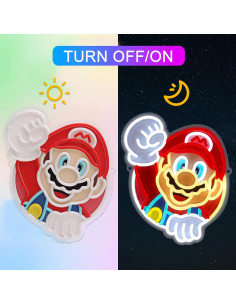 Luz de Neón Mario 35.56cm MIXIAOKIT con Brillo Ajustable 2