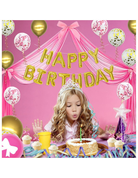 Decoraciones de Fiesta de Princesa Ywediim - Globos y Cortinas