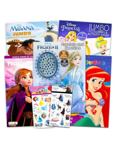Set de Colorear Disney para Niños - 5 Libros y Stickers