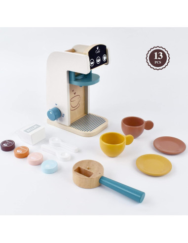 Juego de Café de Madera PairPear 13 Piezas para Niños