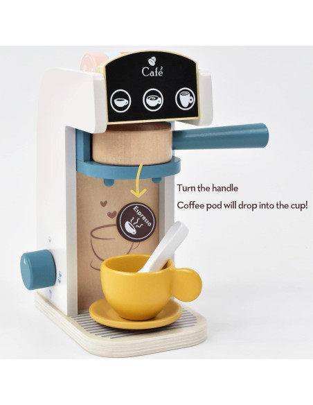 Juego de Café de Madera PairPear 13 Piezas para Niños Juego de Café de Madera PairPear 13 Piezas para Niños