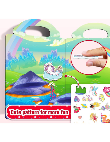 3 Libros de Pegatinas Reutilizables Meleetoon para Niños 1-4 Años