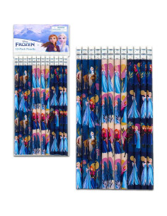 Lápices Disney Frozen 2 - 24 Piezas con Stickers y Borradores 2
