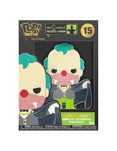 Pin de Esmalte Krusty El Payaso Vampiro Funko 10.16 cm