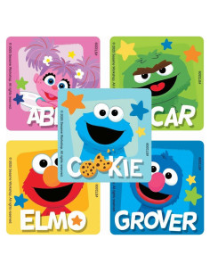 Pegatinas Plaza Sésamo 100 ct - SonrisasMakers 6.35 cm