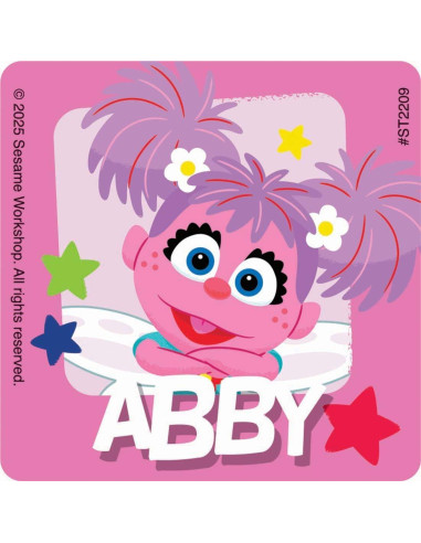 Pegatinas Plaza Sésamo 100 ct - SonrisasMakers 6.35 cm