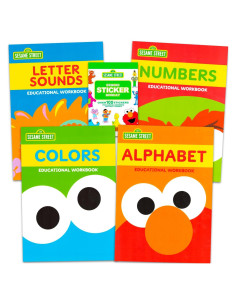 Conjunto de Cuadernos Educativos Plaza Sésamo - 4 Piezas Preescolar