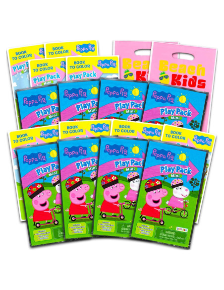 Juego de Fiesta Mini Peppa Pig - 8 Paquetes con Libros y Stickers
