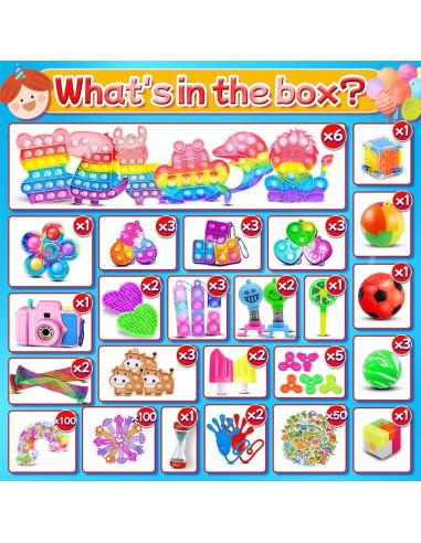 1000 Juguetes Antiestrés para Niños HOLILURE - Fiesta y Regalos