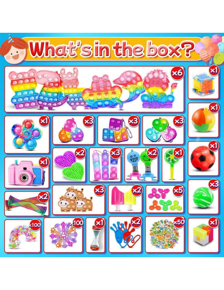 1000 Juguetes Antiestrés para Niños HOLILURE - Fiesta y Regalos