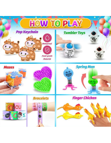 1000 Juguetes Antiestrés para Niños HOLILURE - Fiesta y Regalos